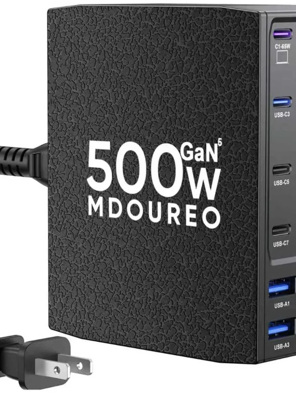 GaN 5 500W USB C Charging Hub: 12 Ports for Home or Office Use - Compact Design
